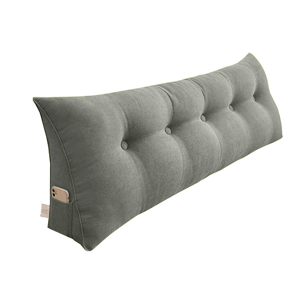 Triangular Headboard Wedge Pillow in Light Grey - 100cm - Notbrand
