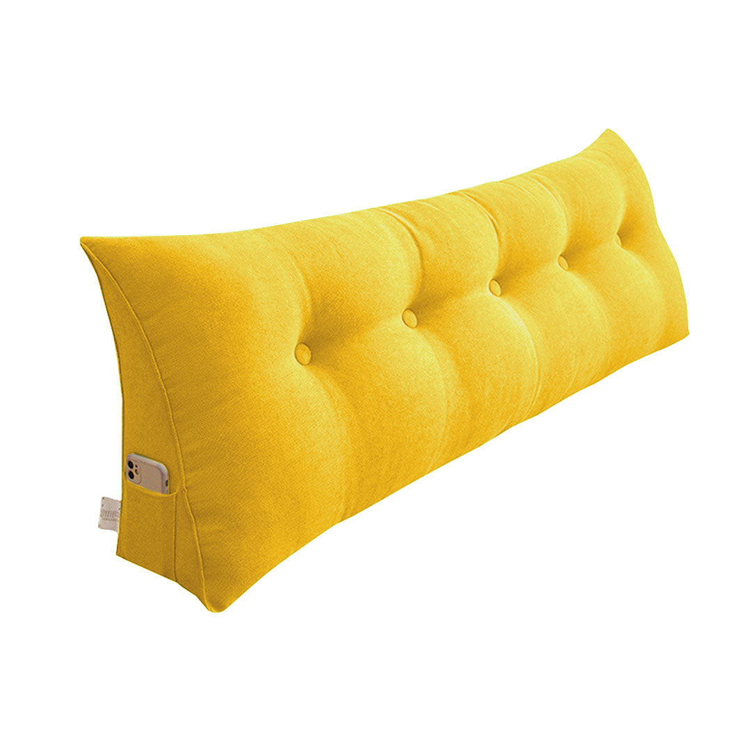 Triangular Headboard Wedge Pillow in Yellow - 100cm - Notbrand