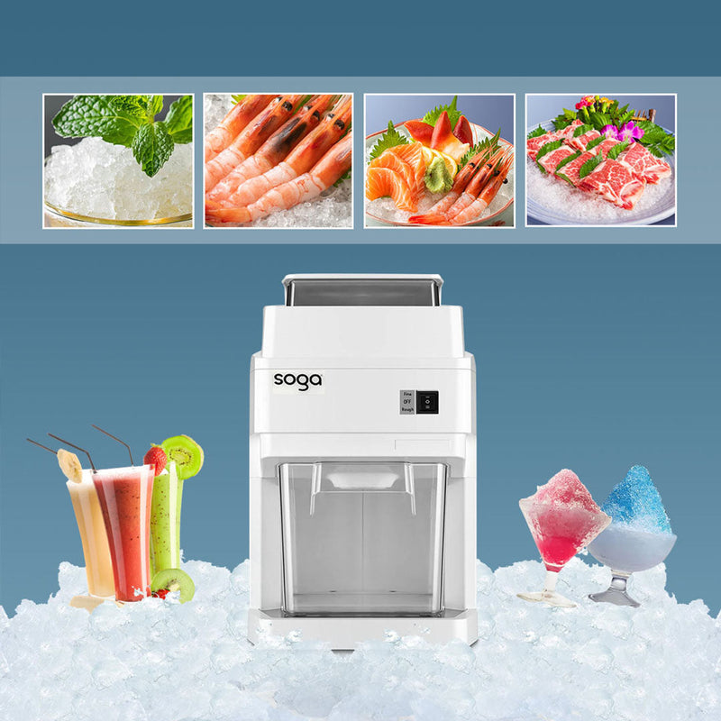 Automatic Electric Ice Shaver in White - 120kgs/h - Notbrand