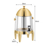 Stainless Steel Juice Dispenser with Gold Accents - 12 Liter - Notbrand