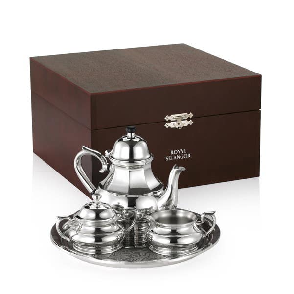 Royal Selangor Sovereign Tea Set wirh Gift Box - Notbrand