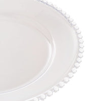 Set of 8 Clear Charger Plate with Beaded Edge - Range - Notbrand