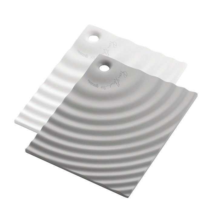 Ripples Chopping Boards with Base - Set of 2 - Notbrand