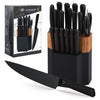 Kitchen Knife Block Set with Black Blade - 18pc - Notbrand