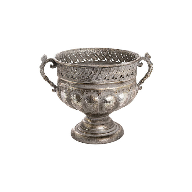 Baroque Metal Urn With Handle - Range - Notbrand