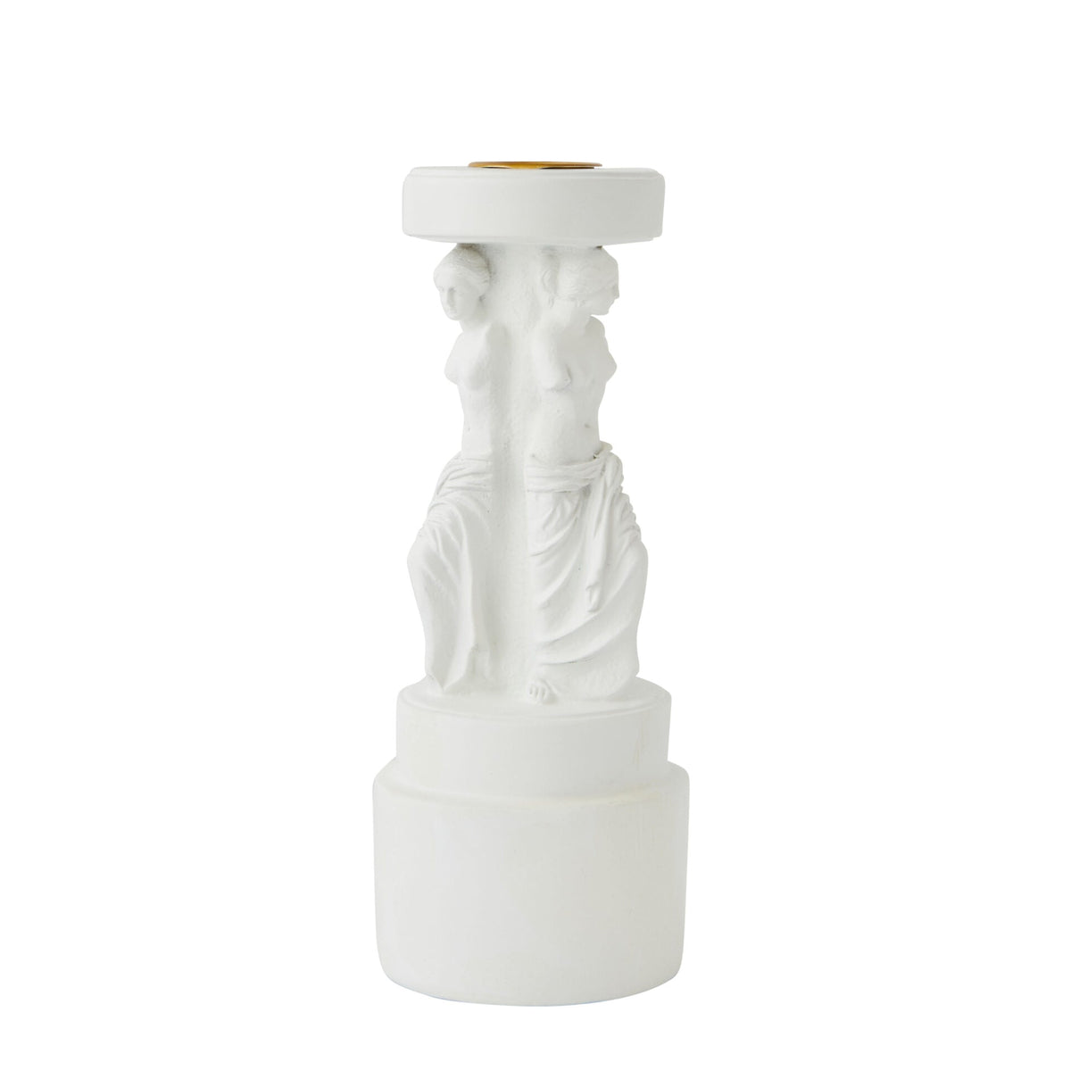 Roman Female Candle Holder - White - Notbrand