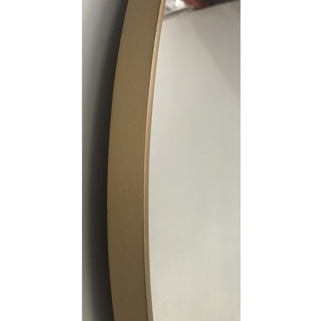 Bilyana Metal Frame Round Wall Mirror - Gold - Notbrand