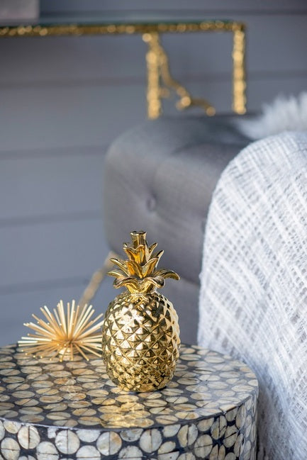 Pineapple Ceramic Ornament in Gold - Large - Notbrand