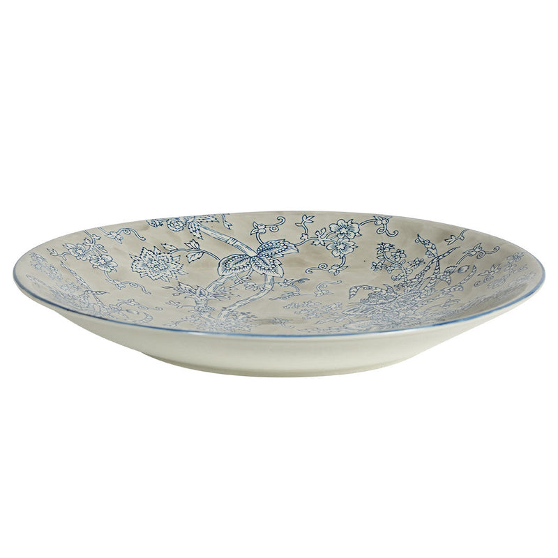 Toile Ceramic Plate - Blue & Grey - Notbrand