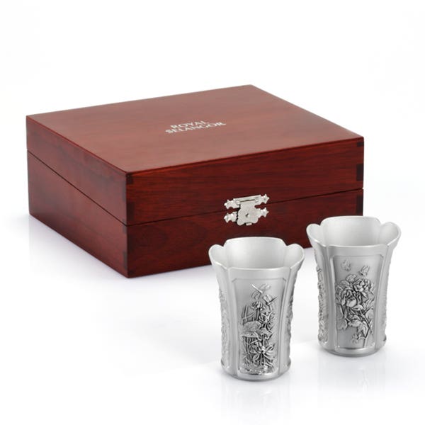 Royal Selangor Set of 2 Four Seasons Beaker with Gift Boxed - Pewter - Notbrand