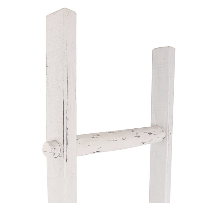 Decorative Wooden Ladder in Washed White - Small - Notbrand