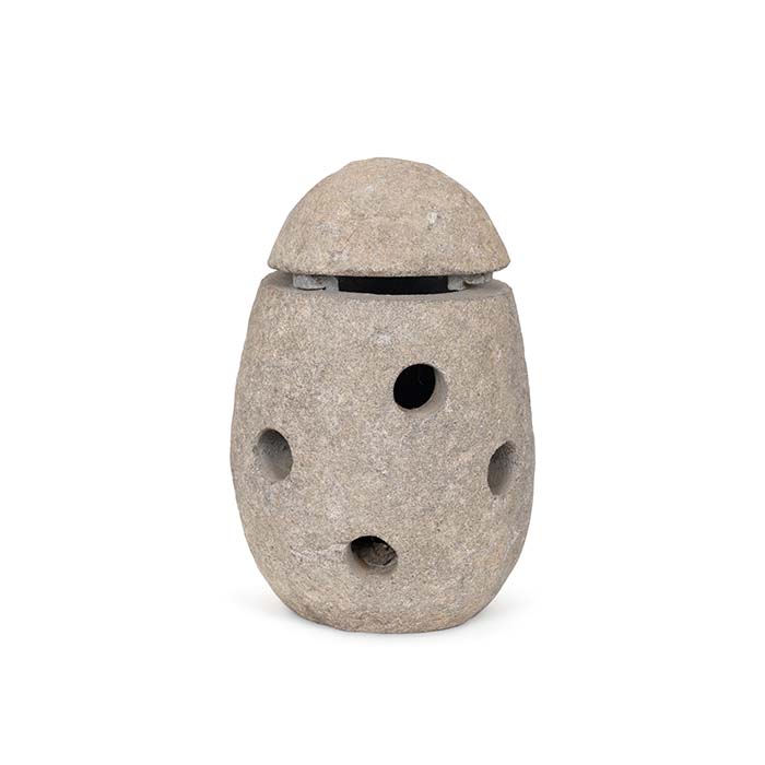 Lantern Cutwork Stone Egg - Natural Grey - Notbrand