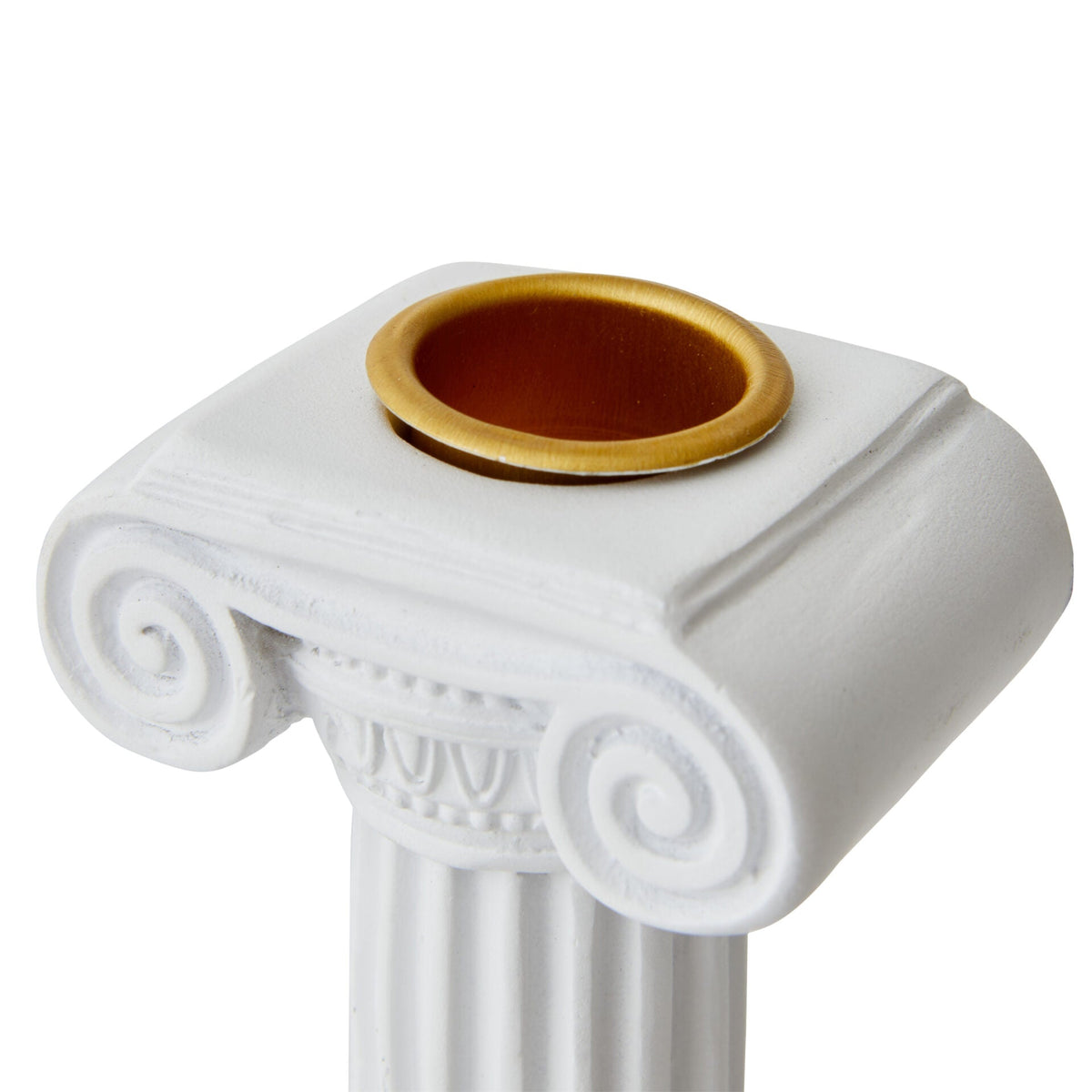 Thin Pillar Candle Holder in White - Small - Notbrand