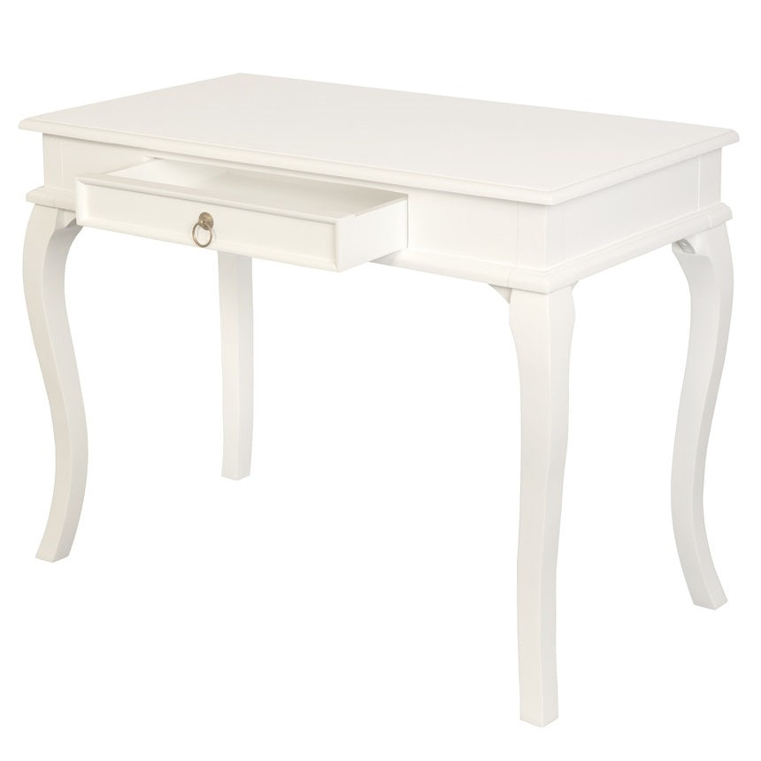 Queen Ann Sofa Table in White - Single Drawer - Notbrand