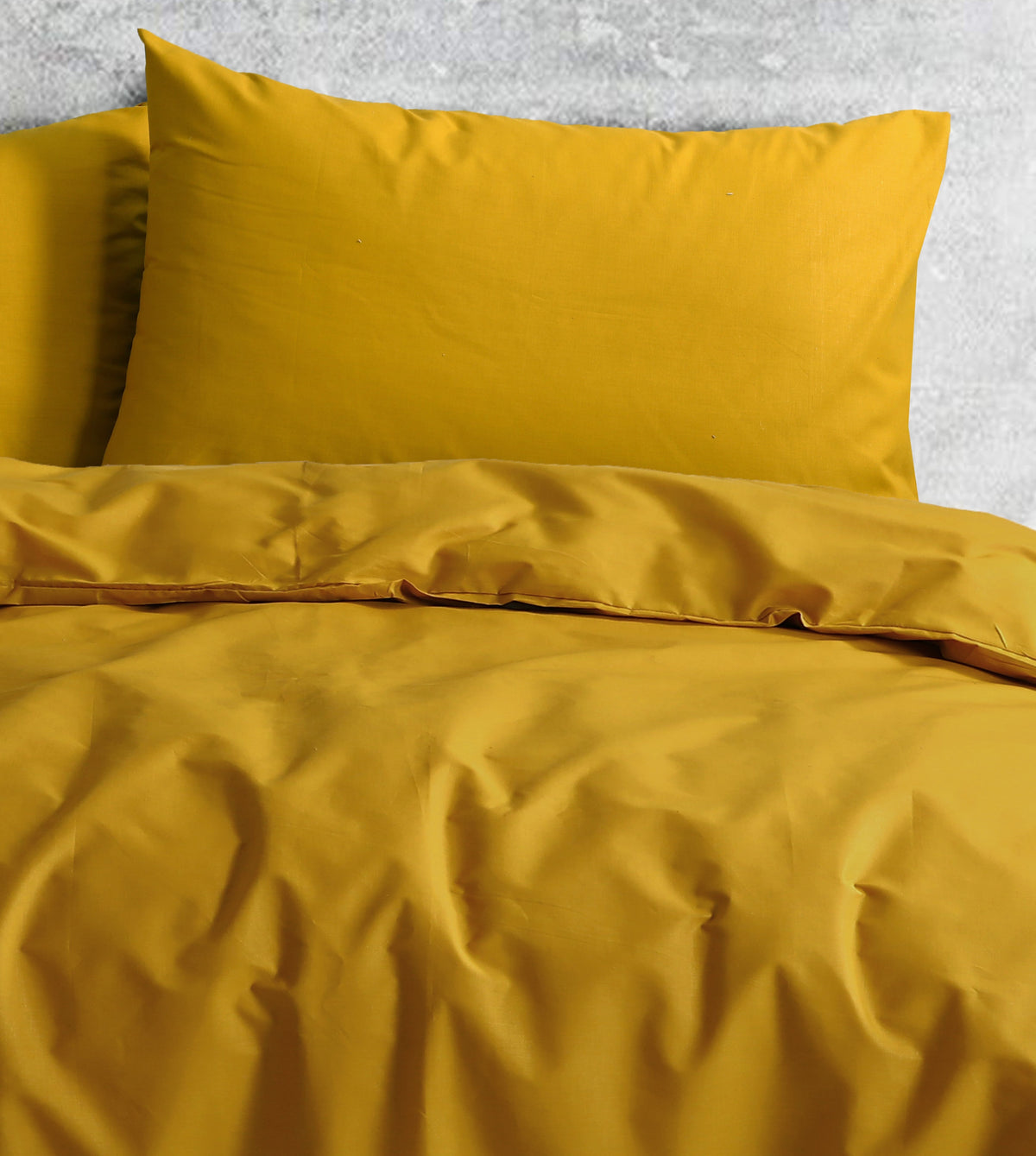 Royale Cotton Extra Standard Pillowcases Quilt Cover Set - Mustard - Notbrand