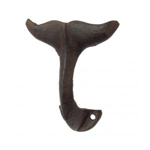 Whale Tail Cast Iron Wall Hook - Antique Rust - Notbrand