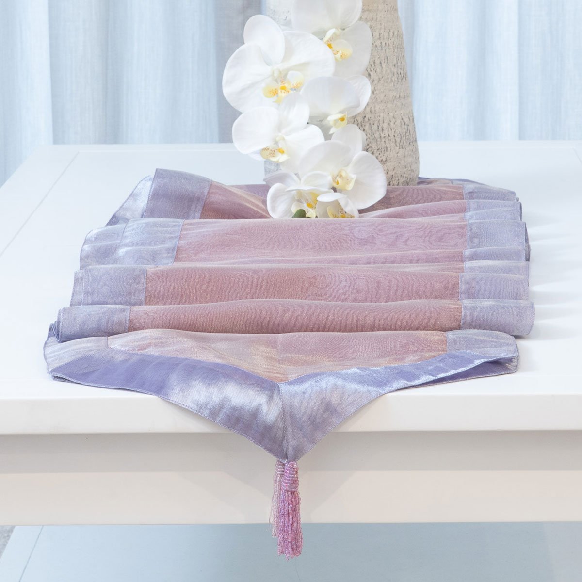 Organza Table Topper with Tassel - 100cm - Notbrand