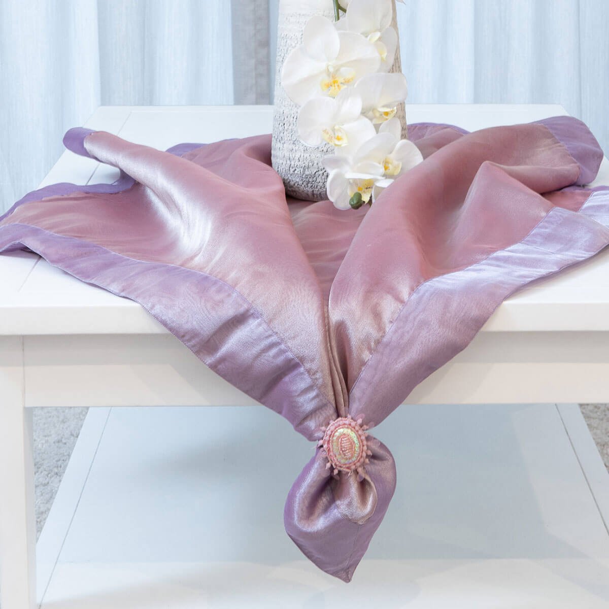 Shimmer Organza Double Tone Table Topper - Lavender - Notbrand
