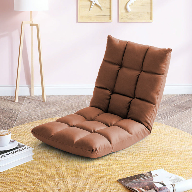 Air Leather Floor Recliner Sofa Cushion - Coffee - Notbrand