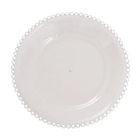 Set of 8 Clear Charger Plate with Beaded Edge - Range - Notbrand
