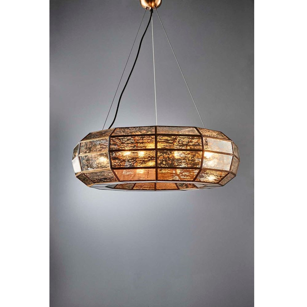 Victoria Ceiling Pendant in Antique Brass - Small - Notbrand