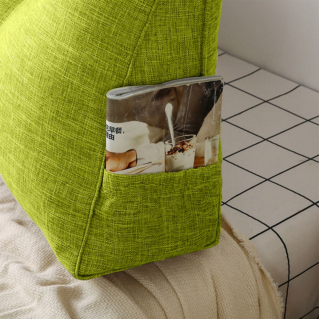 Triangular Headboard Wedge Pillow in Green - 150cm - Notbrand
