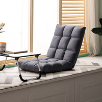 Air Leather Floor Recliner Sofa Cushion - Grey - Notbrand