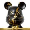 Bear Brick Statue with Tray - Black & Gold - Notbrand