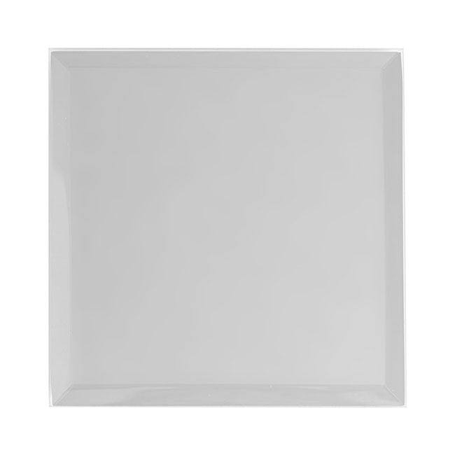 Set of 4 Square Mirror Glass Bevelled Plate - Range - Notbrand
