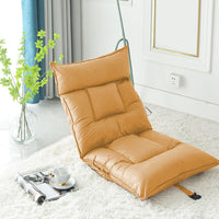 Air Leather Floor Recliner Chair - Yellow - Notbrand