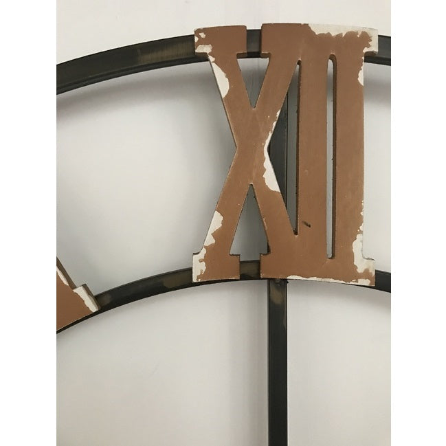 Anytime Metal Clock Wall Decor - Black & Gold - Notbrand