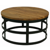 Dabney Timber and Metal Round Coffee Table - 80 cm - Notbrand