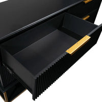 Aimee 4 Drawer Chest with Shelf - Black - NotBrand