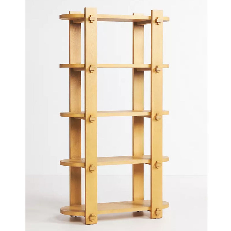 Zaviar Petite Henderson Wooden Bookshelf - Oak - Notbrand
