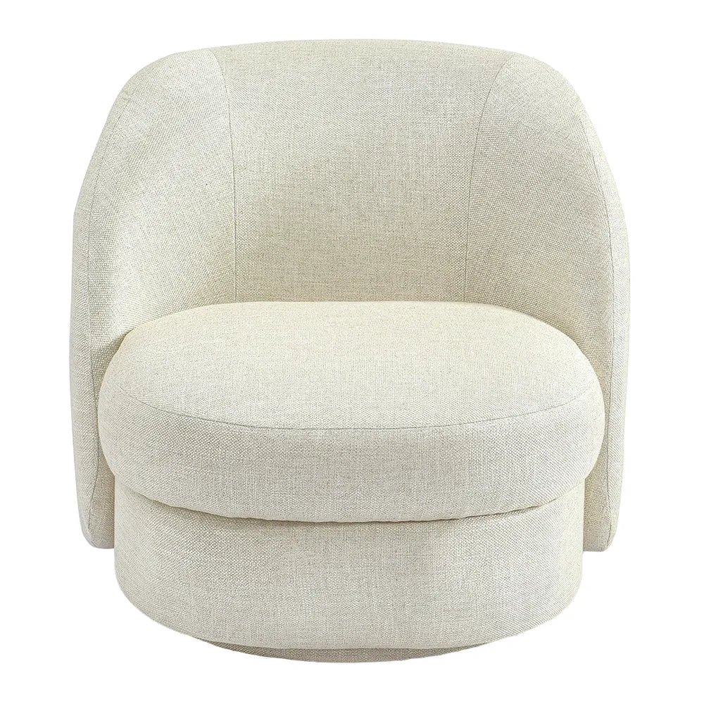 Aurora Swivel Chair in Natural Linen - NotBrand