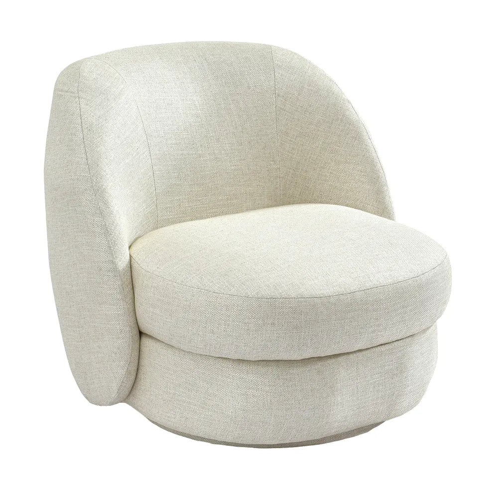 Aurora Swivel Chair in Natural Linen - NotBrand