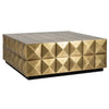 Becky Brass Cladded Diamond Coffee Table - Brushed Gold - Notbrand