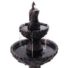 Peacock 3 Tiers Fountain with Solar Water Feature - 106cm - Notbrand
