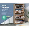Artiss 60 Pairs Shoe Storage Rack - Wood - Notbrand