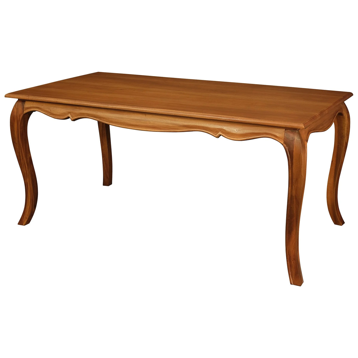 French Provincial Timber Dining Table - Light Pecan - Notbrand