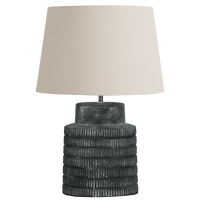 Haddon Lamp In Grey - Terracotta - Notbrand