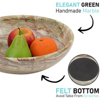 Heirlooms Round Fruit Bowl in Marble - Green - Notbrand