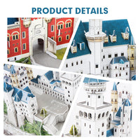 Neuschwanstein Castle Architecture Paper Model Building Kit - Notbrand