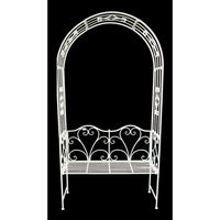 Russey Garden Arch with Bench Seat - Rustic Cream - Notbrand