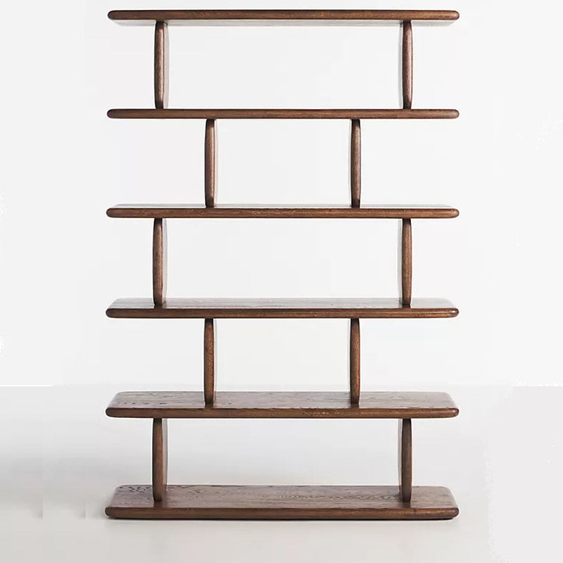 Berch Sculptural Five-Tier Bookshelf - Brown - Notbrand