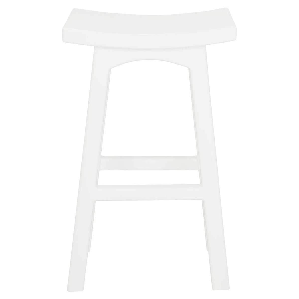 Kyoto Solid Timber Bar Stool - White - Notbrand