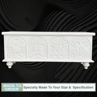 Jamia Hand Carved Menagerie Trunk - Beige - Notbrand