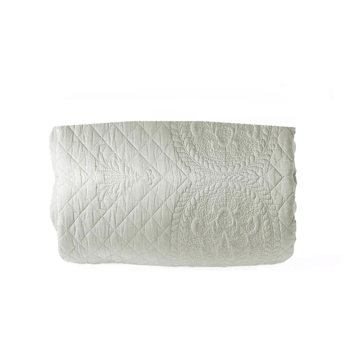 French Soft Cotton Medallion Coverlet - Ivory - Notbrand