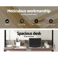 Artiss Workstation Bookshelf Storage Table - Grey - Notbrand