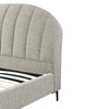 Melech Fabric Bed Frame in Sand Boucle - Queen - NotBrand